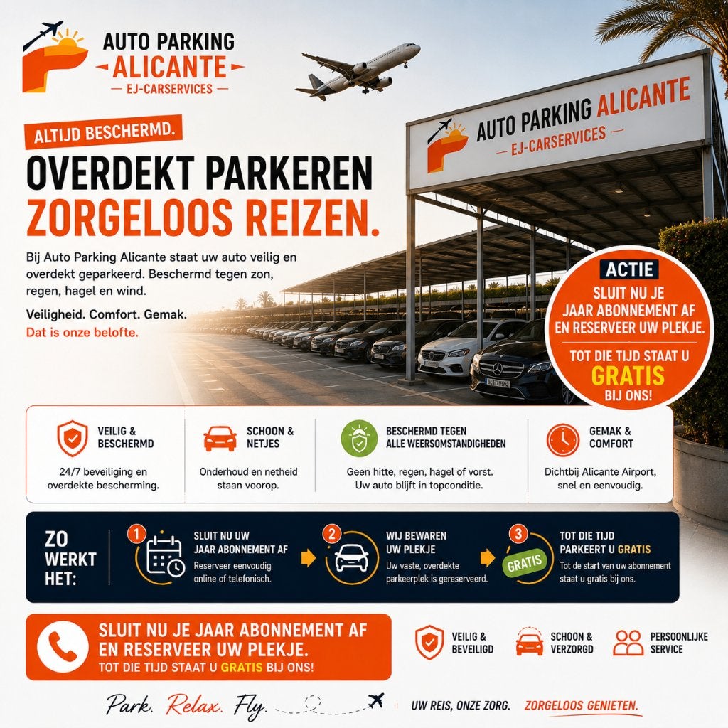 Overdekt parkeren Alicante Airport, Ophalen of Verzenden