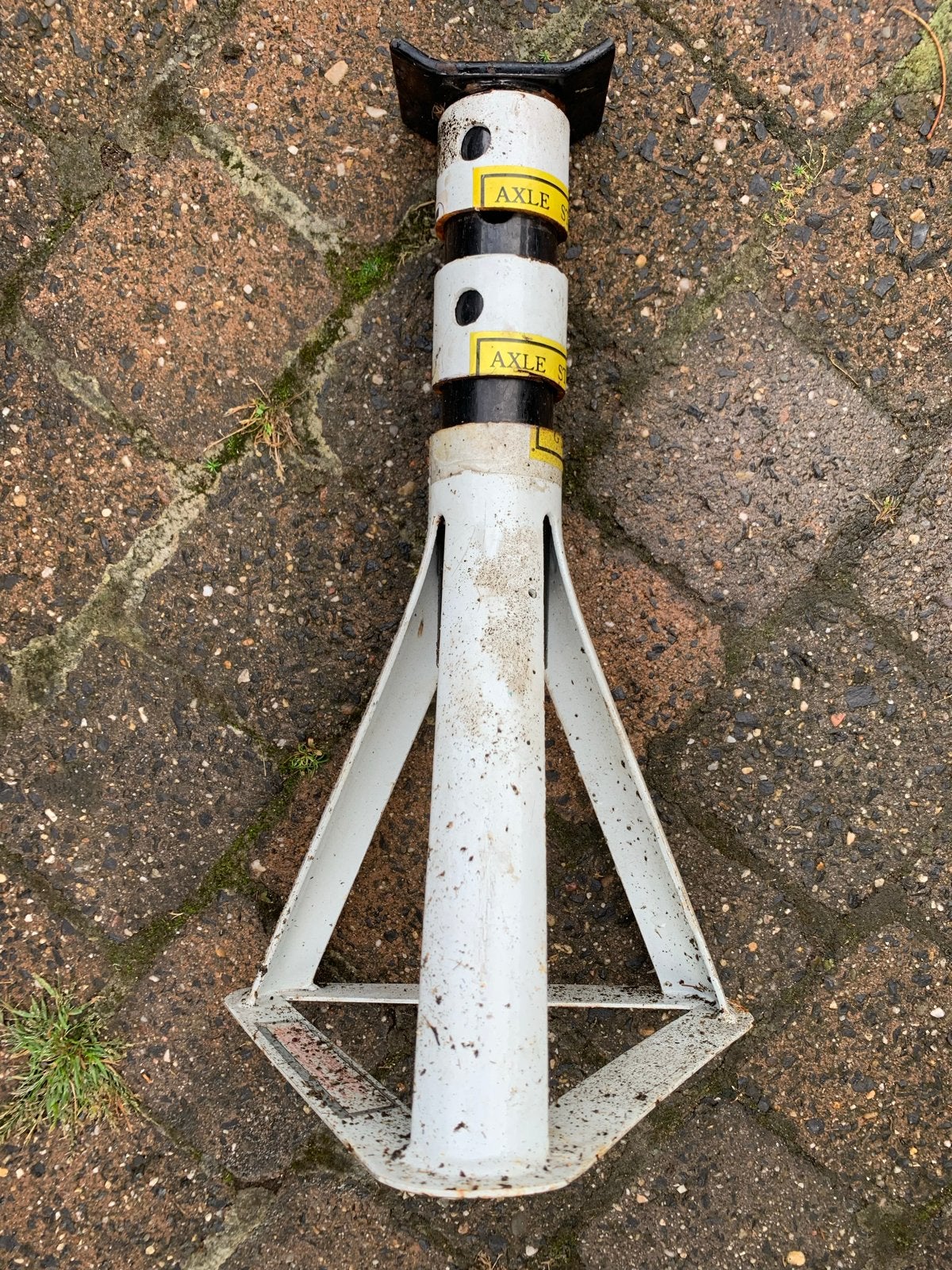 Set van 2 robuuste assteunen voor voertuigonderhoud, Ophalen of Verzenden, Gebruikt, Manueel, Schaarkrik