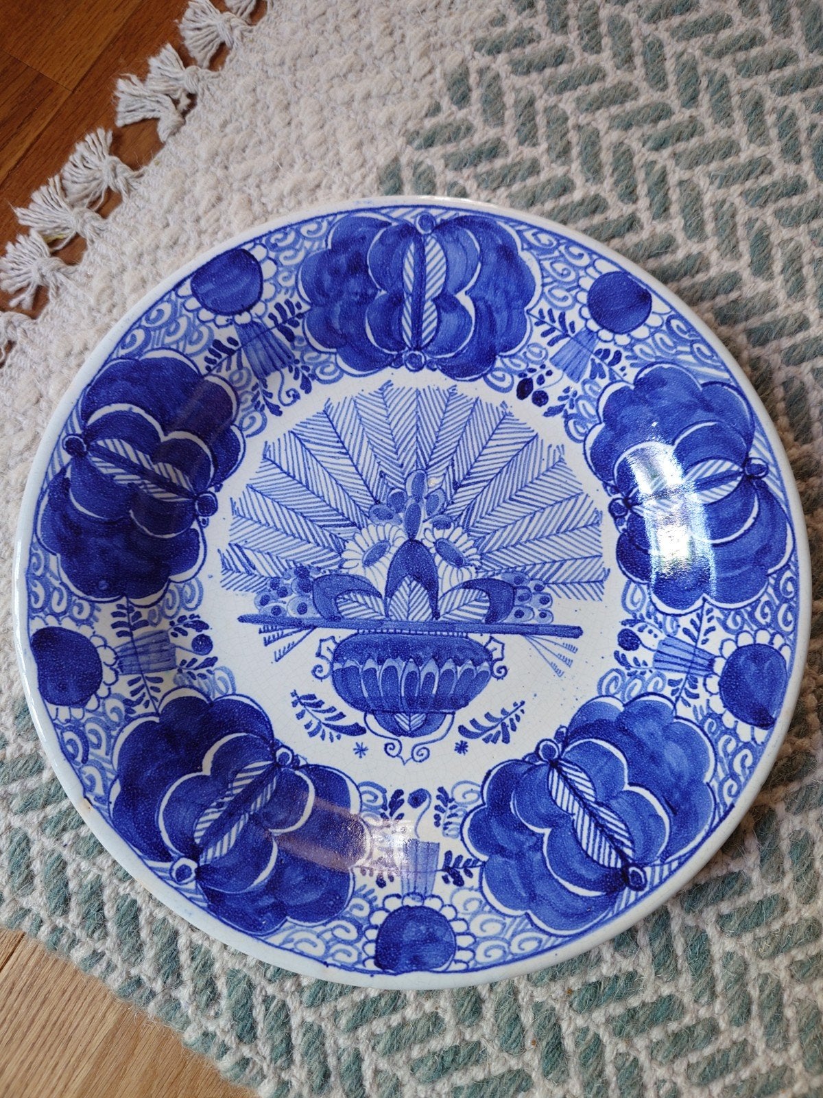 Wandbord Oud Delft - Handbeschilderd Delfts Blauw, Antiek en Kunst, Antiek | Wandborden en Tegels, Ophalen