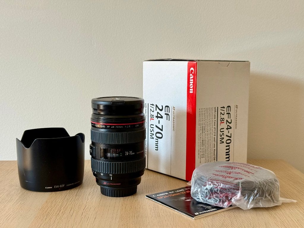Canon EF 24-70mm f/2.8L USM in original box, Ophalen, Beschermhoes/tas, Canon, Zo goed als nieuw