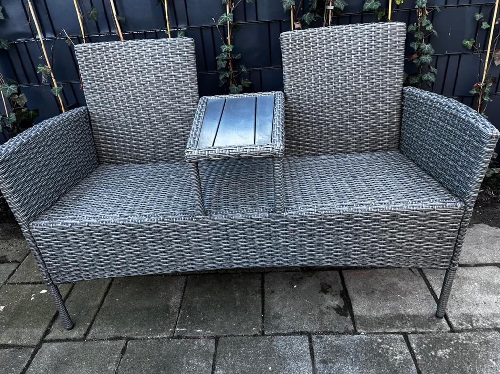 Z.g.a.n. 2 zits tuinbank, Tuin en Terras, Tuinsets en Loungesets, Ophalen, Zo goed als nieuw, 2 zitplaatsen