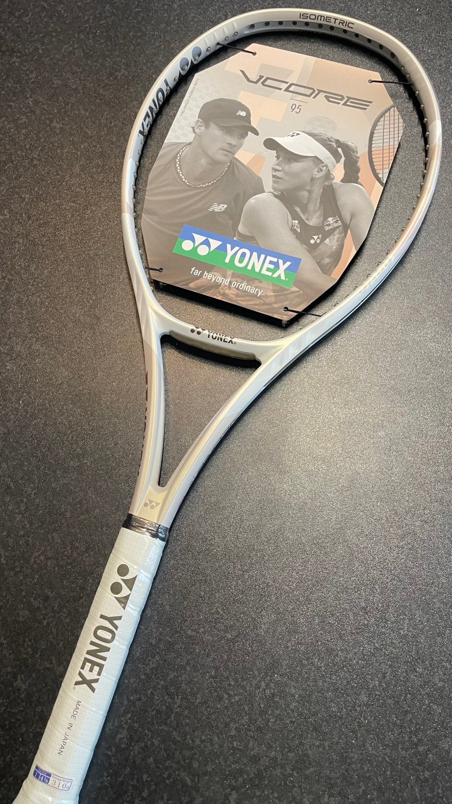 Yonex Vcore 95 sandbeige (grip1) nieuwe, Sport en Fitness, Overige merken, L1, Nieuw, Ophalen of Verzenden
