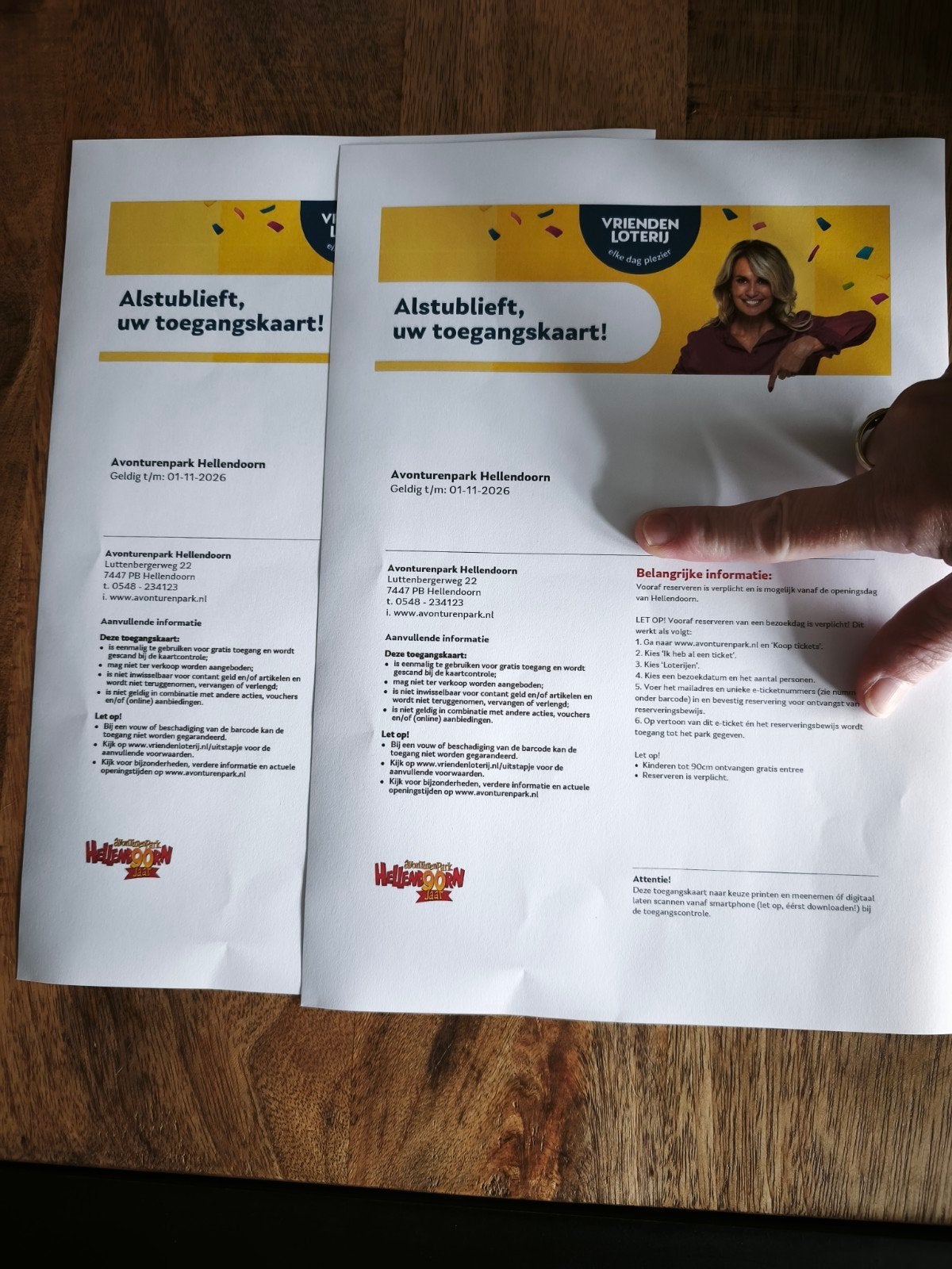 2 kaarten voor Hellendoorn, Drie personen of meer, Overige soorten