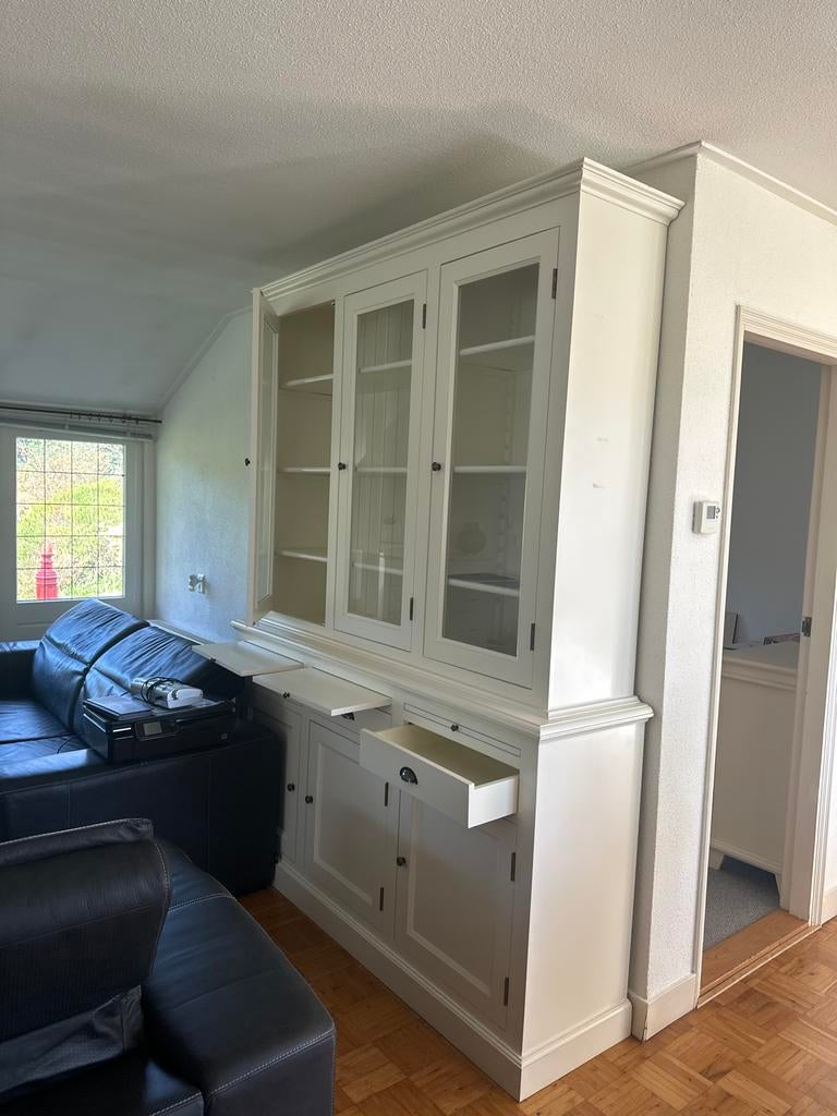 Witte buffetkast landelijke stijl 175x230cm, Gebruikt, 200 cm of meer, 150 tot 200 cm, Ophalen of Verzenden
