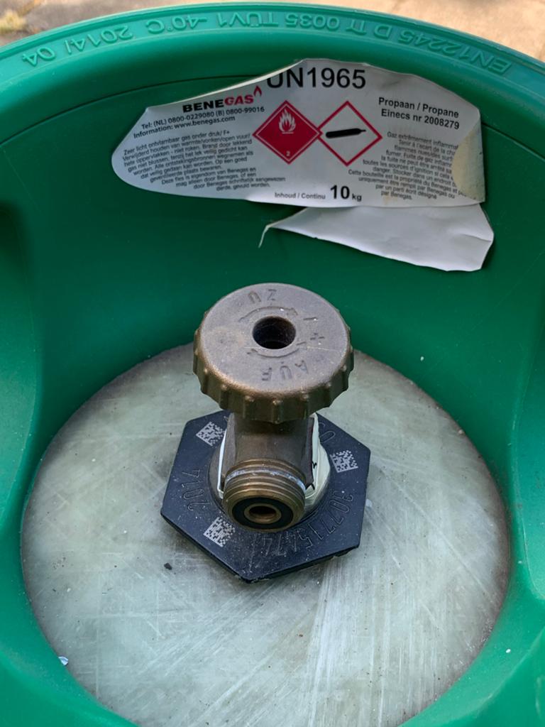 Benegas Light gasfles 10kg (leeg), Caravans en Kamperen, Ophalen of Verzenden, Gebruikt