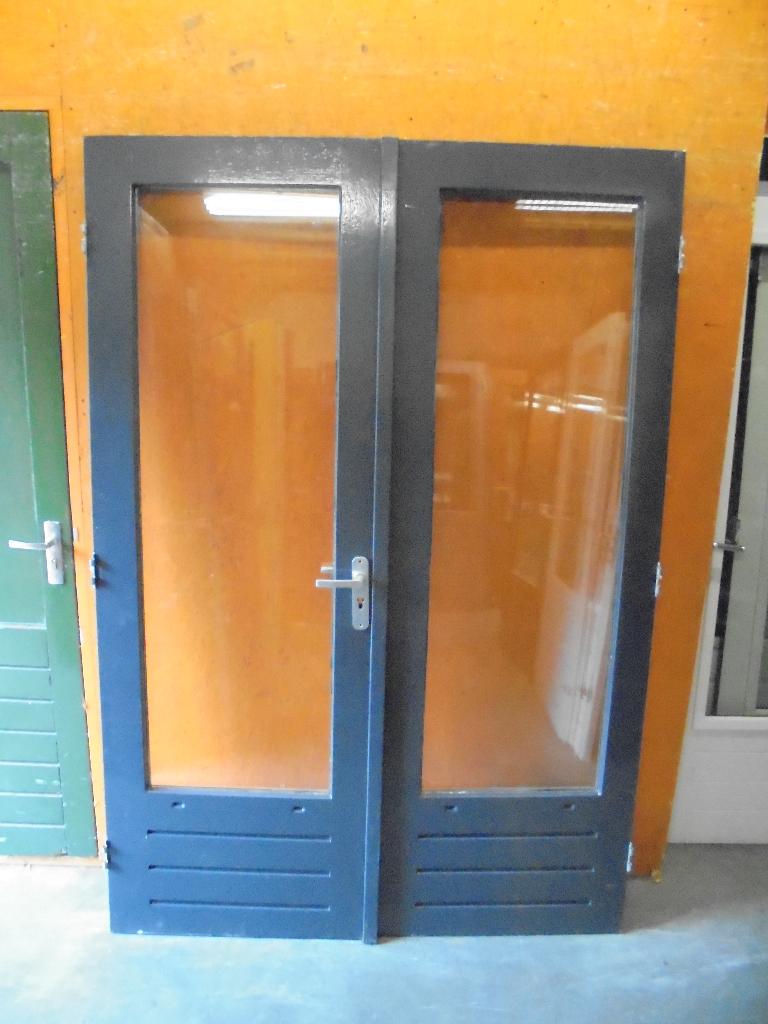 Openslaande tuindeuren dubbelglas, 145 x 211,5 (nr. LT175A), Doe-het-zelf en Verbouw, Deuren en Horren, Ophalen, 120 cm of meer