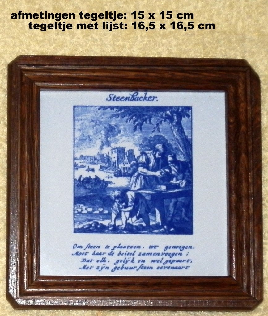 Al 142 spreuken tegeltje steenbacker- Steenbakker, Huis en Inrichting, Ophalen of Verzenden, Nieuw