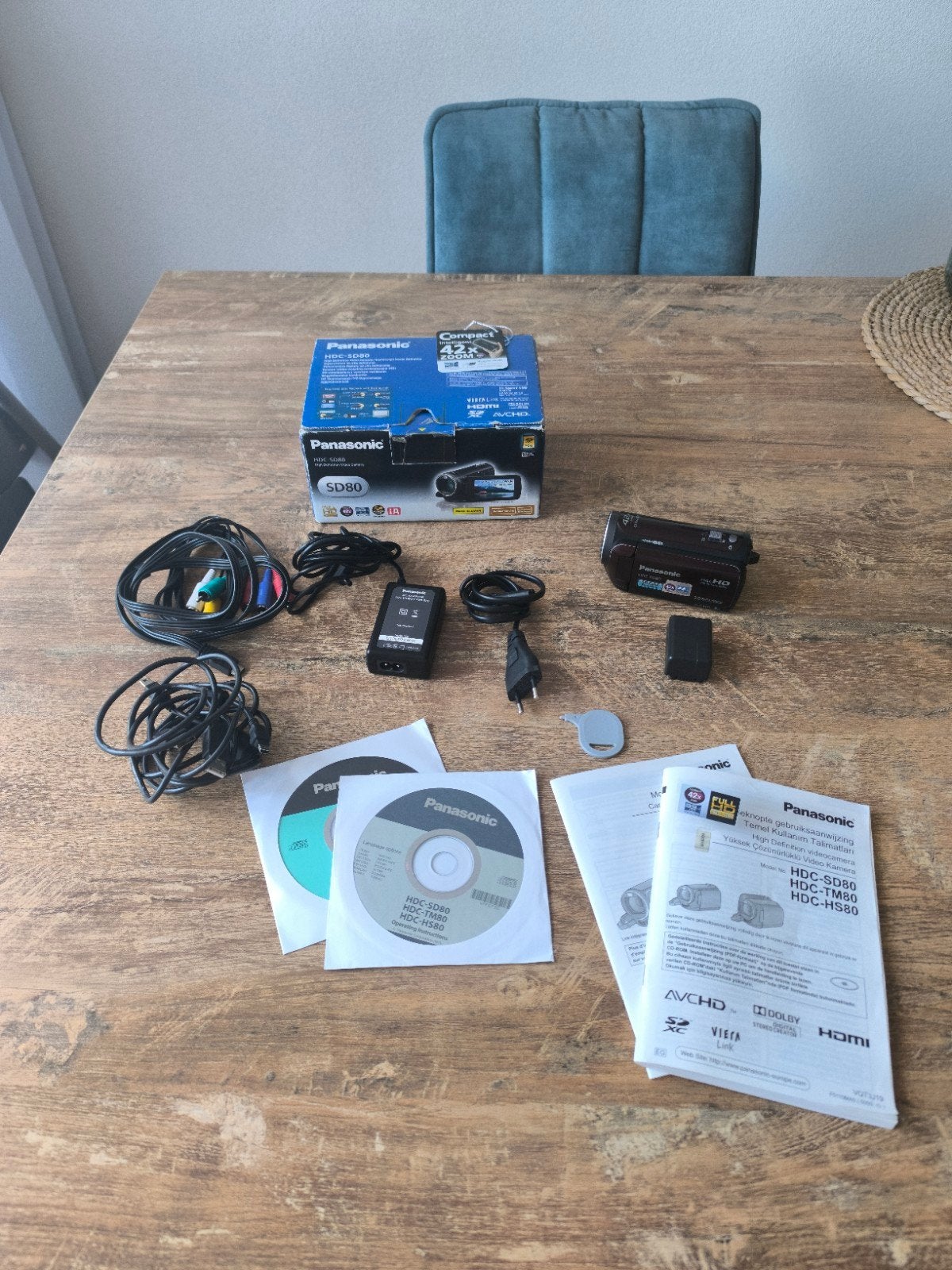 Panasonic HDC-SD80 Full HD Camcorder met 42x optische zoom, Ophalen, Full HD, Gebruikt, Panasonic