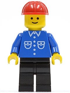 LEGO City but015 Shirt with 6 Buttons - Blue, Black Legs, Re, Lego, Ophalen of Verzenden, Minifiguur, City