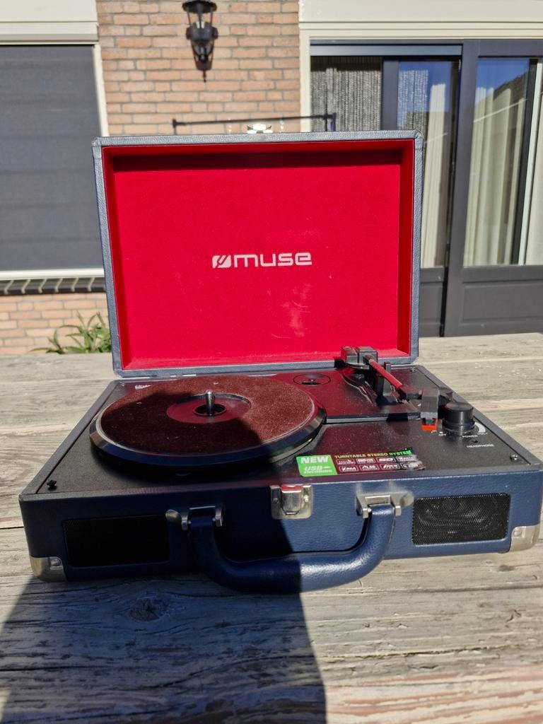 Muse Platenspeler in Koffer - Draagbaar en Stijlvol, Ophalen, Zo goed als nieuw, Platenspeler, Overige merken