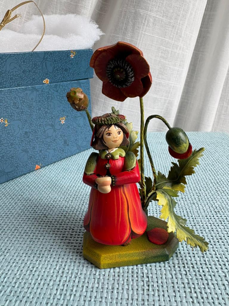 Kathe wohlfahrt kindertraum bloemenmeisje klaproos, Ophalen of Verzenden, Nieuw
