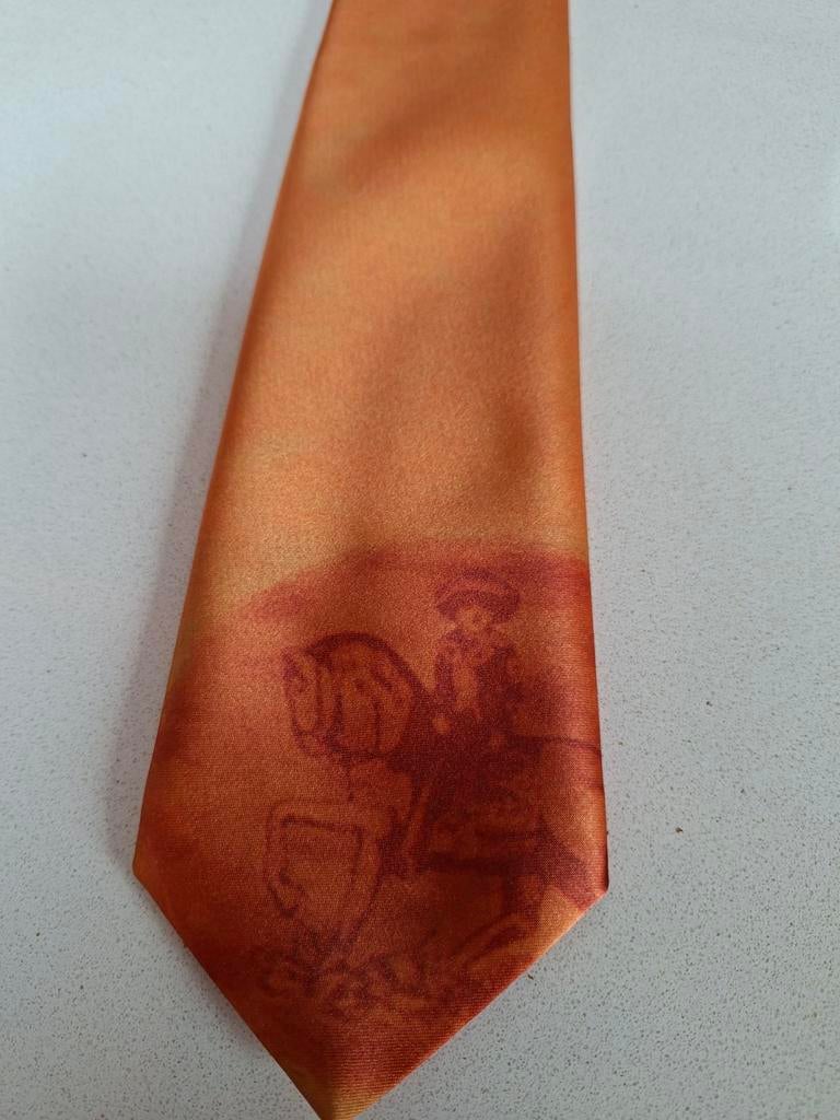 Caballero Oranje Stropdas met Patroon, Kleding | Heren, Oranje, Ophalen of Verzenden, Zo goed als nieuw, Met patroon