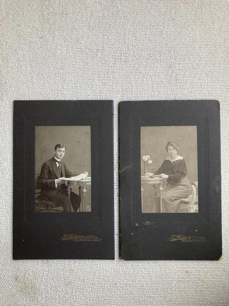 2x kabinetfoto, Ophalen of Verzenden, Voor 1940, Gebruikt, Kind