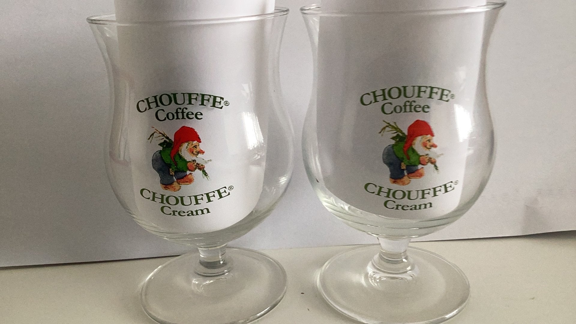 Set Chouffe Coffee Cream Glaasjes, Verzamelen, Ophalen of Verzenden, Zo goed als nieuw, Glas of Glazen, Duvel