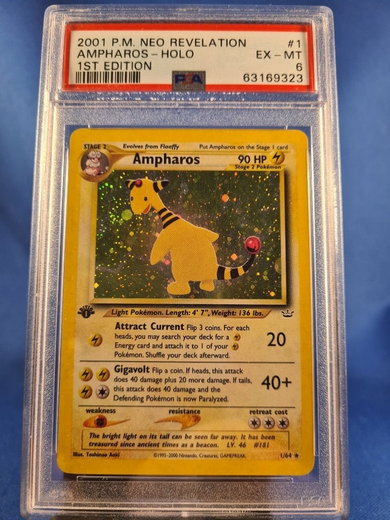 Ampharos 1/64 - Neo Revelation (1st edition) (PSA ), Verzenden, Gebruikt