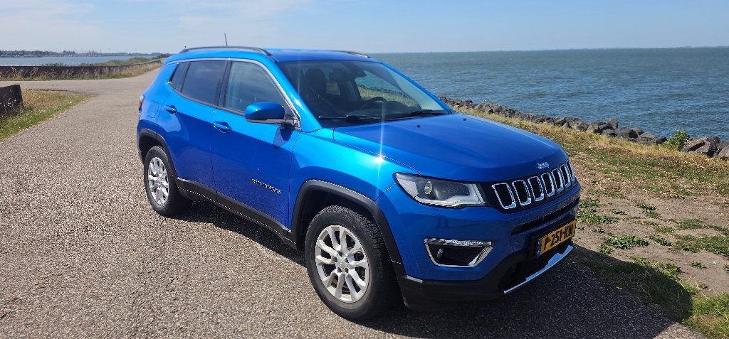 Jeep Compass 1.3T 4xe Limited  eAWD Automaat 51.400 km APK, Auto's, Automaat, 1250 kg, Zwart, Blauw