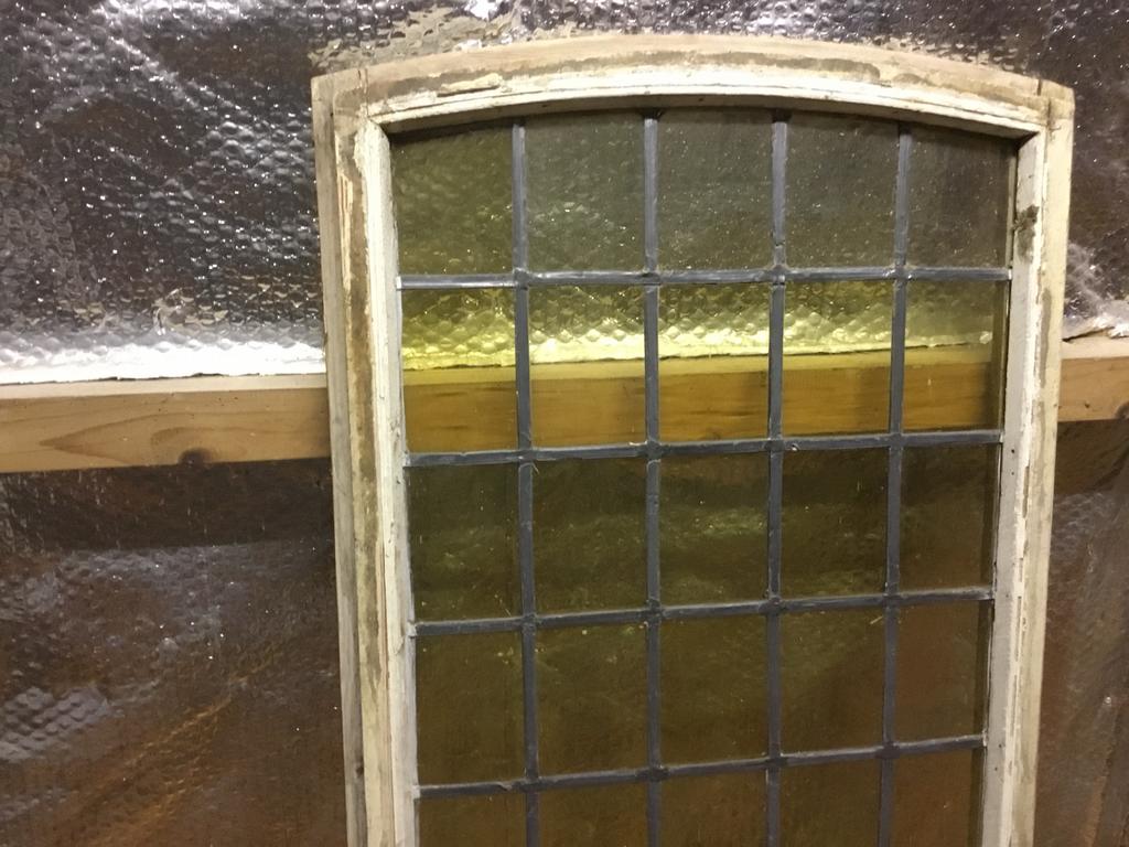 Raam met glas in lood, Ophalen, Gevelraam of Ruit, Gebruikt, Minder dan 80 cm