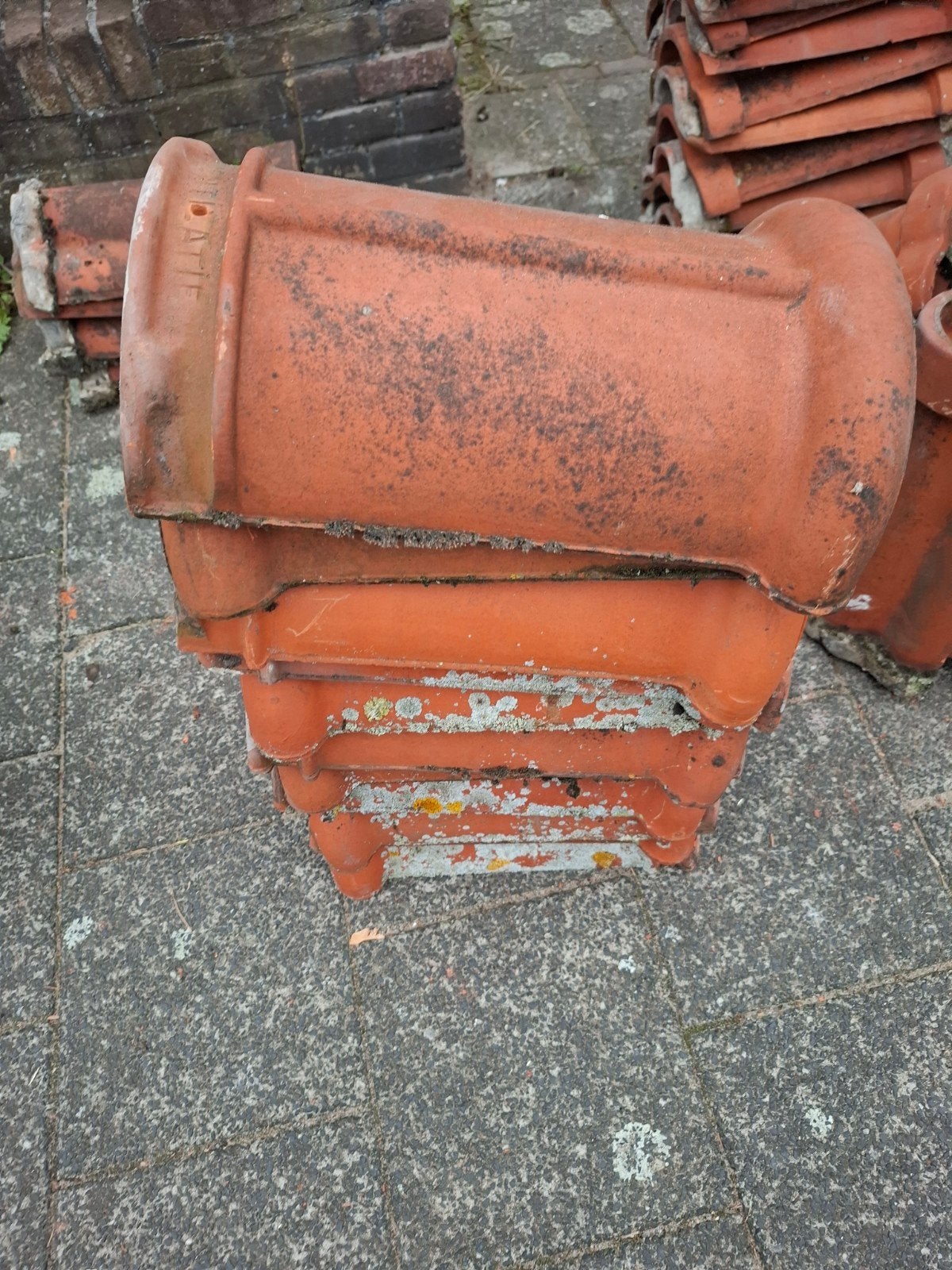 Rode nokvorsten, 11 stuks., Ophalen, Gebruikt, Steen of Klei, Minder dan 5 m²