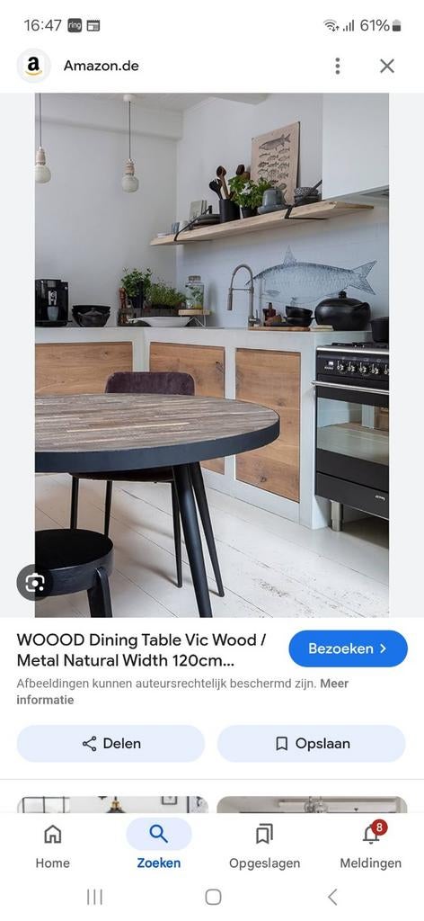 Nieuwe ronde eetkamertafel van Woood, type Vic Dining table, Ophalen, Nieuw, Vijf personen of meer, Modern