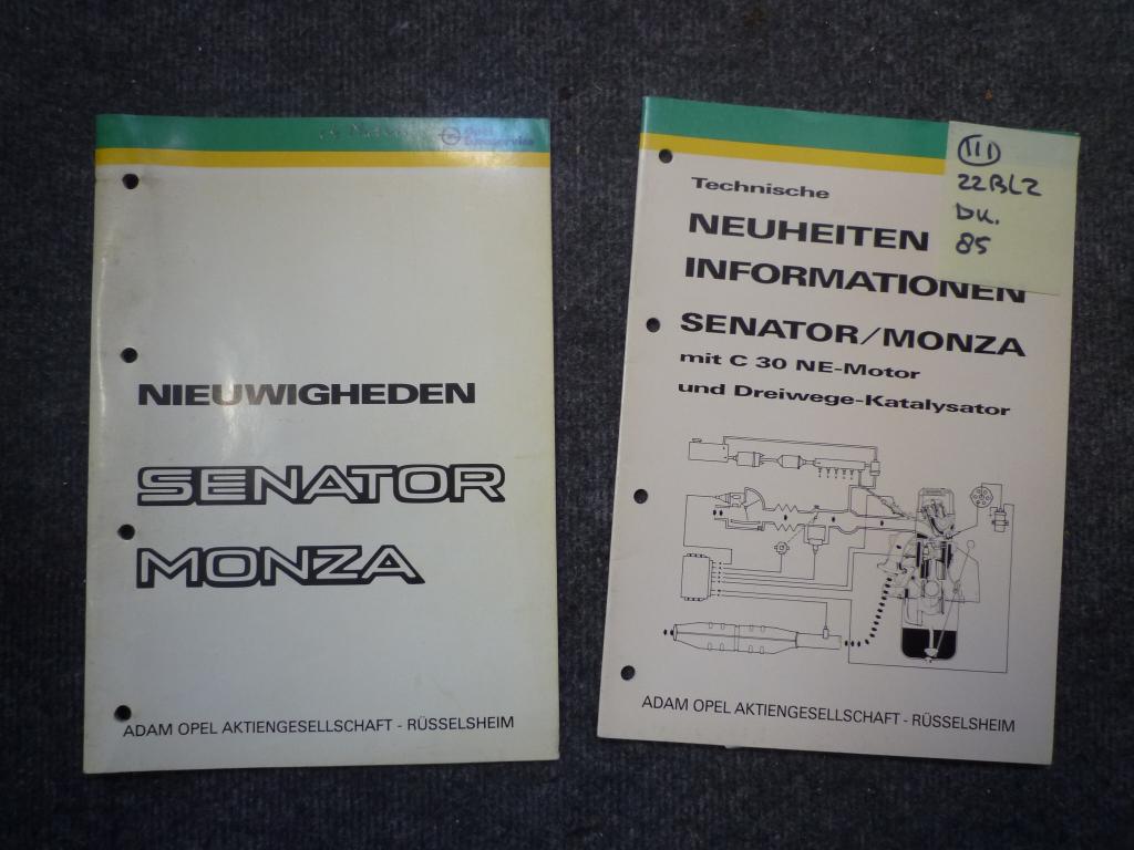 Opel Monza Senator-A2 Nieuwigheden 1983 NL/ 1985 Duits, Auto diversen, Ophalen of Verzenden