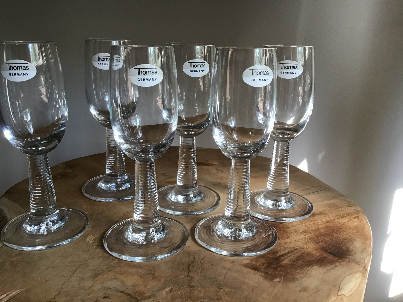 Thomas borrelglas,6 borrel glazen met zware geribbelde voet, Ophalen of Verzenden, Nieuw, Overige typen