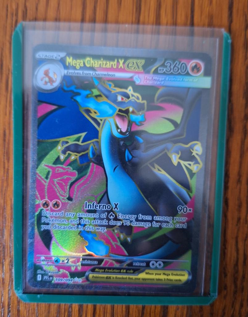 Mega Charizard X ex 109, Ophalen, Zo goed als nieuw, Losse kaart, Foil