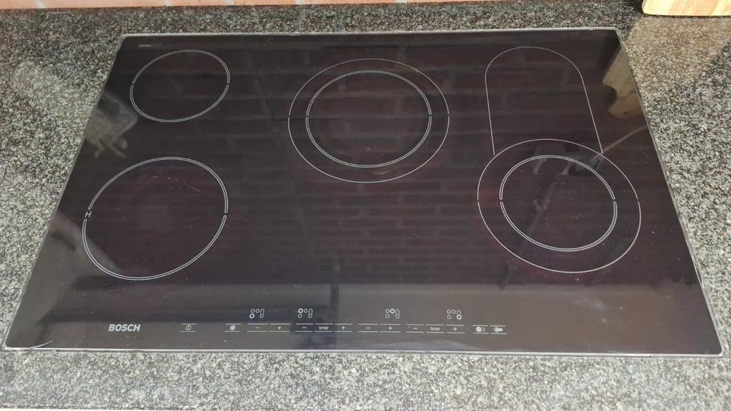 Bosch Vlakinbouw keramische kookplaat 80x52cm 2 fasen, Witgoed en Apparatuur, Kookplaten, Ophalen, Keramisch, 4 kookzones, Zo goed als nieuw