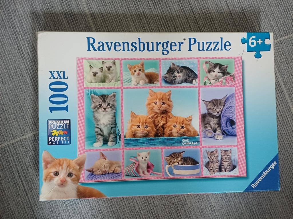 Ravensburger puzzel poezen xxl 100 stukjes, Ophalen of Verzenden, Meer dan 50 stukjes, Zo goed als nieuw, 6 jaar of ouder