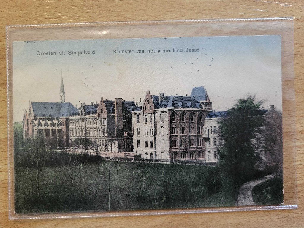 ansicht SIMPELVELD Klooster 1909, Verzamelen, Ophalen of Verzenden, Voor 1920, Limburg