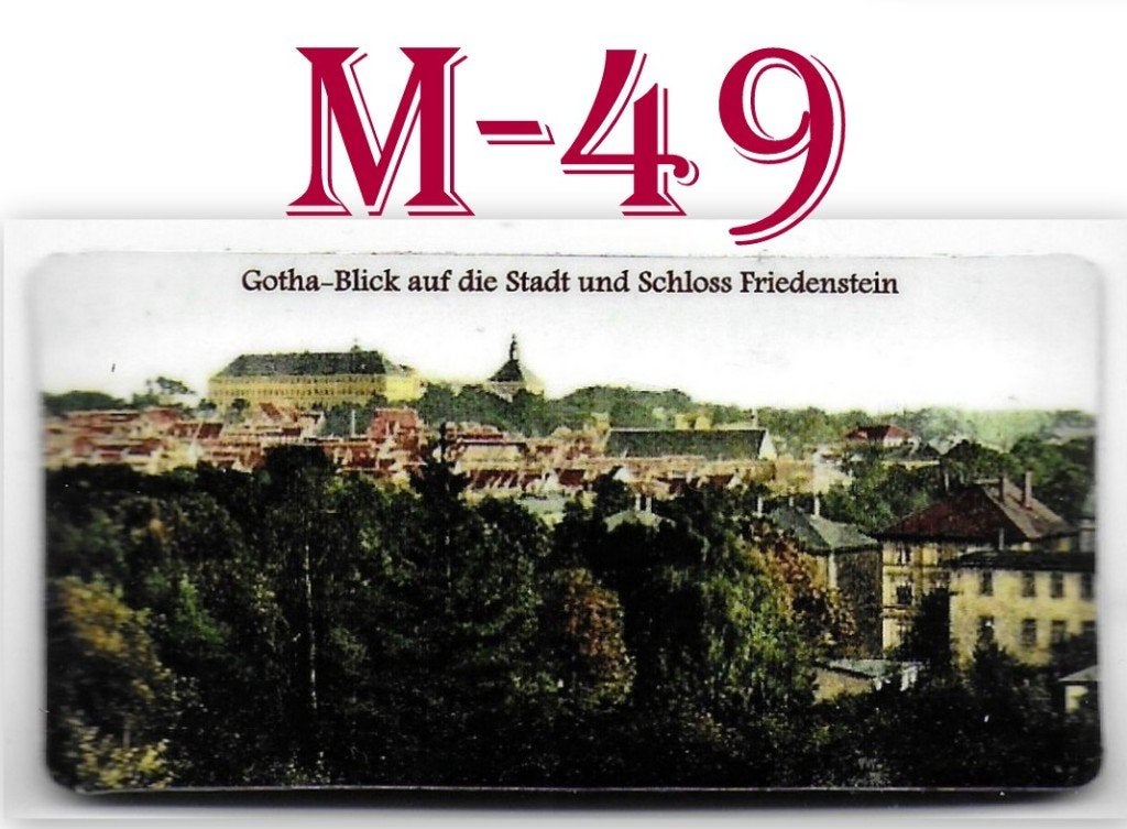 M49 koelkastmagneetje ghota schloss friedenstein  duitsland, Verzenden, Zo goed als nieuw