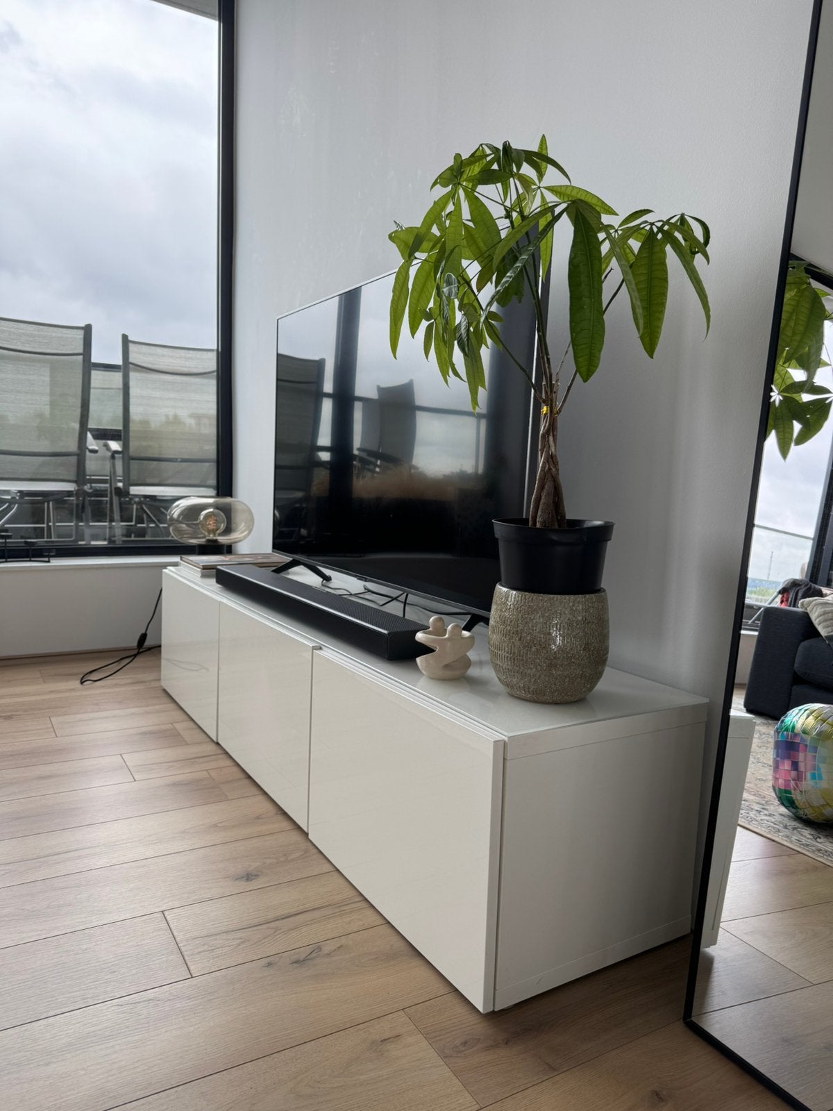 Ikea BESTÅ 180x41x39 hoogglans wit, Ophalen, 150 tot 200 cm, Zo goed als nieuw, Minder dan 100 cm