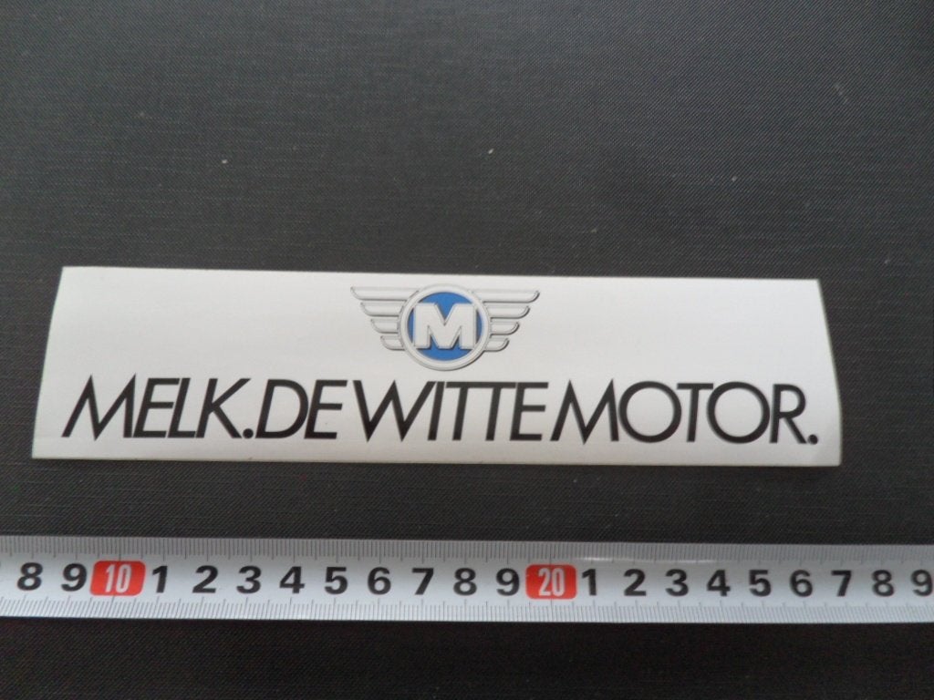 sticker MELK.   DE WITTE MOTOR .  *, Ophalen of Verzenden, Zo goed als nieuw