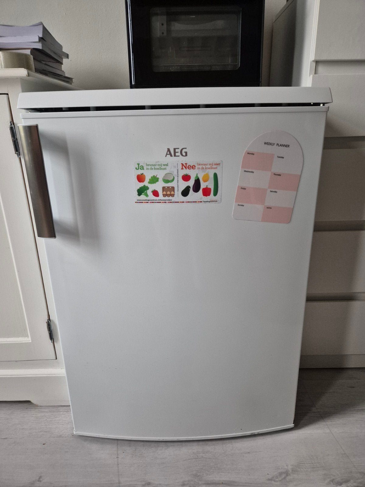AEG koelkast met vriesvak, Ophalen, Gebruikt, Minder dan 60 cm
