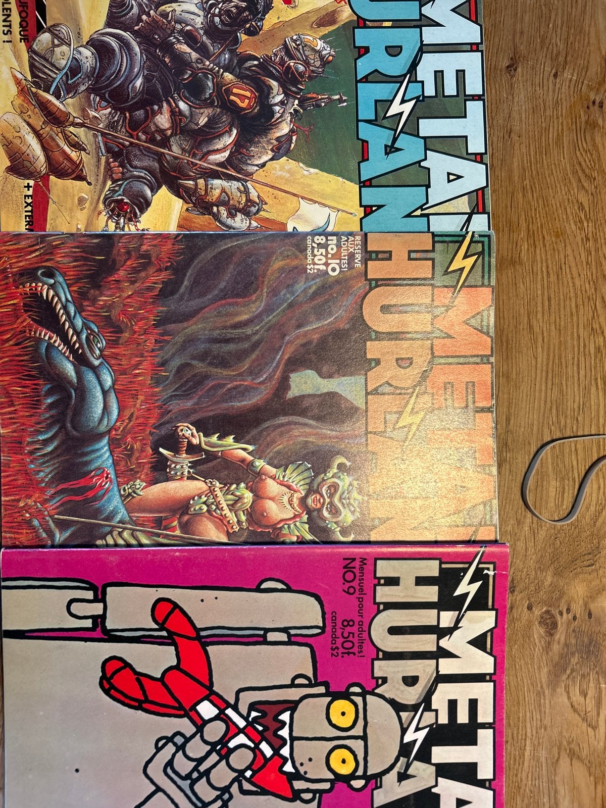 3 Franse tijdschriften - Metal Hurlant (Sci-Fi/Fantasy), Ophalen of Verzenden, Gelezen, Overige typen