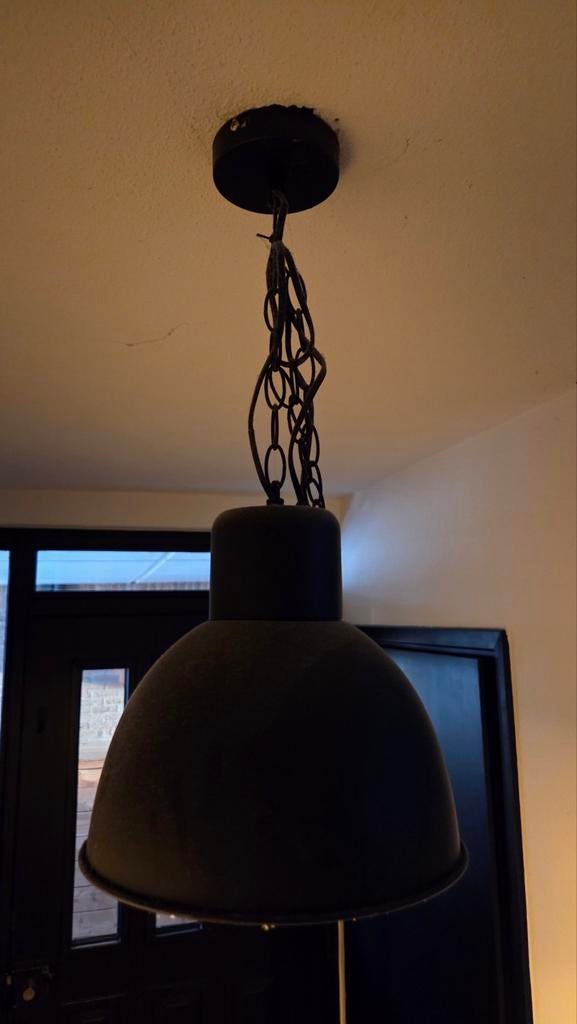 Industriële hanglamp, Ophalen, Gebruikt, Metaal, Industrieel