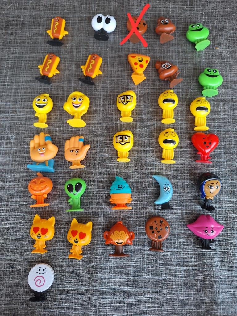 30 Emoji mini pennen Plus supermarkt - Verzameling, Ophalen of Verzenden