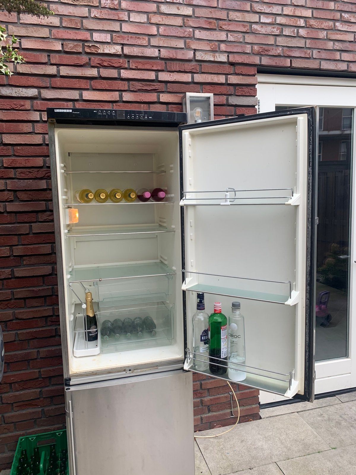 Liebherr Premium koel-vriescombinatie in RVS-uitvoering., Ophalen, Gebruikt, 200 liter of meer, 60 cm of meer
