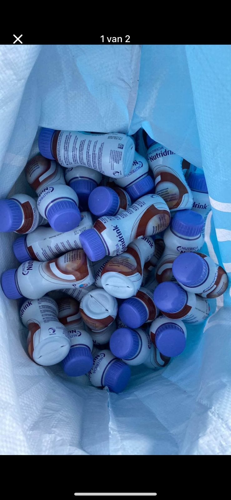 184 flesjes 200ml nutridrink protieine chocolade/aardbei, Ophalen of Verzenden