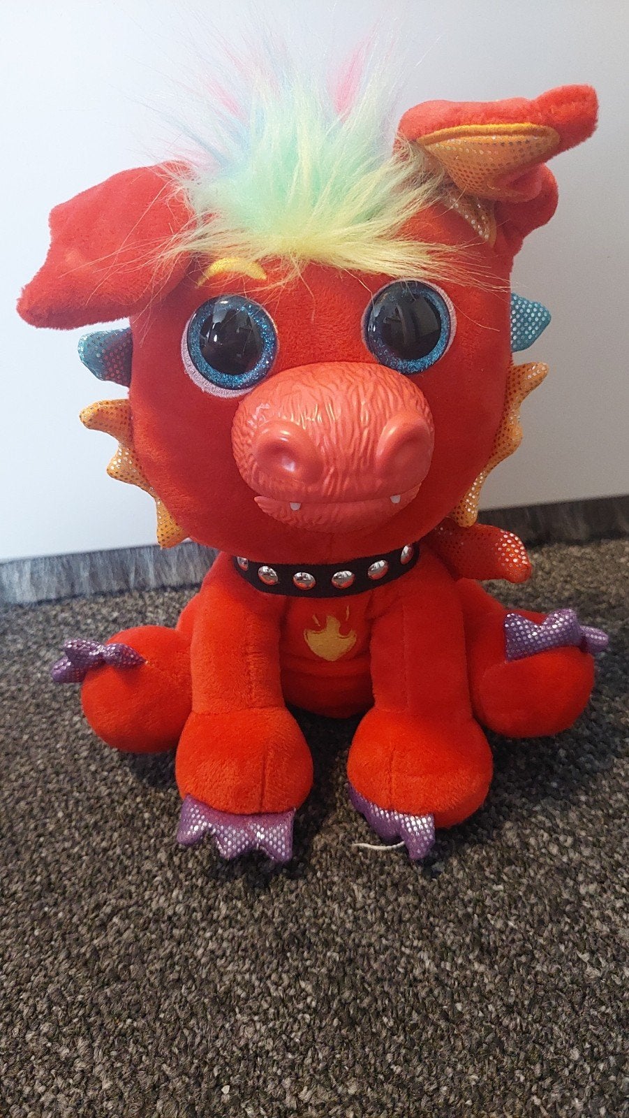 Rode draak knuffel, Ophalen of Verzenden, Zo goed als nieuw, Rood, Overige typen
