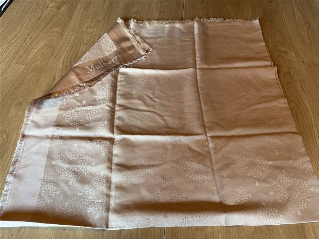 Mulberry Tree Vierkante sjaal zijde katoenmix, Verzenden, Nieuw, Maat 46/48 (XL) of groter, Handschoenen