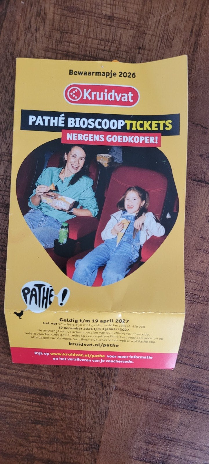2x Pathé bioscooptickets, Tickets en Kaartjes, Twee personen, Vrijkaartje alle films