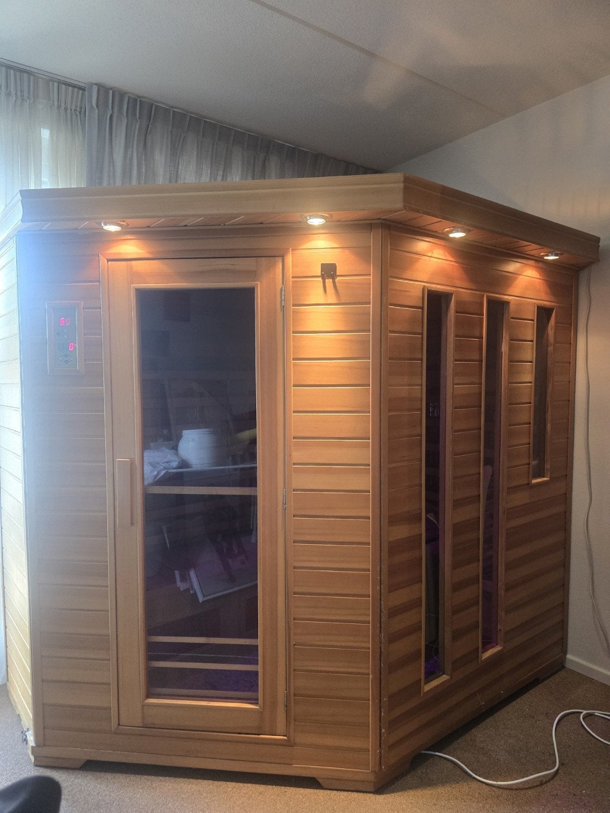 Complete Infrarood Sauna met kachel, Ophalen, Gebruikt, Infrarood, Complete sauna