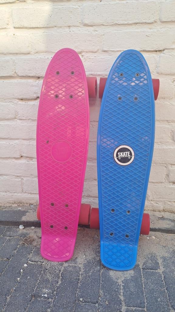 Skateboard 2x roze en blauw, Ophalen of Verzenden, Gebruikt, Skateboard