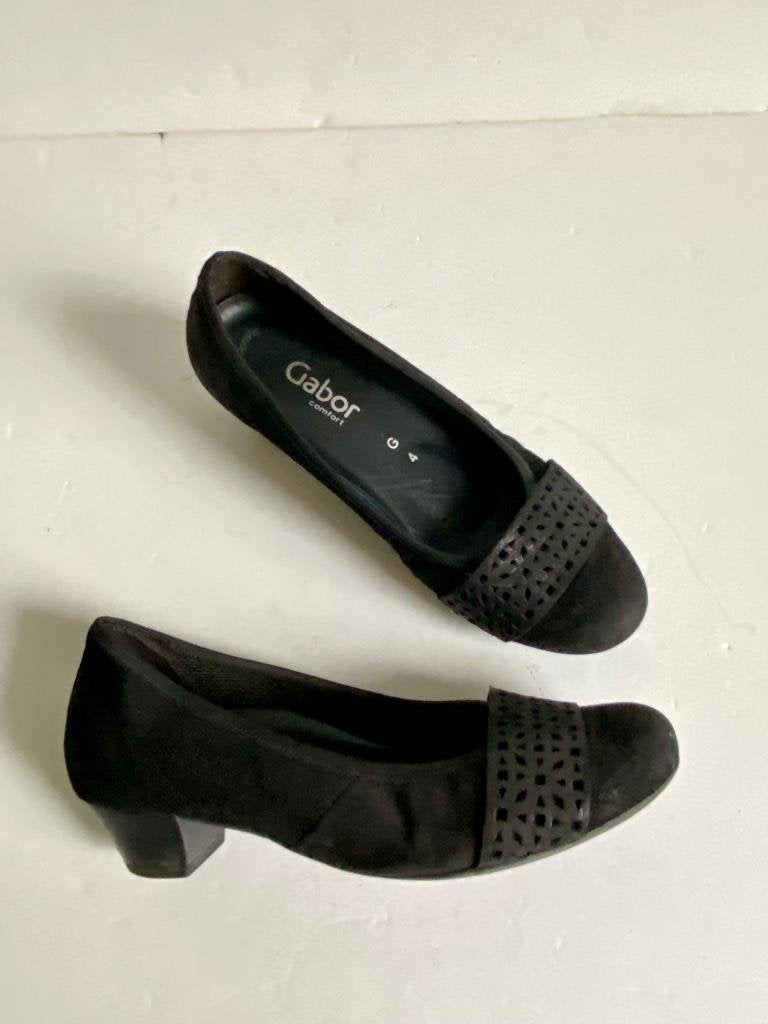 H940 Gabor Comfort maat 37/G pumps schoen lage hak zwart, Zwart, Gabor, Ophalen of Verzenden, Zo goed als nieuw