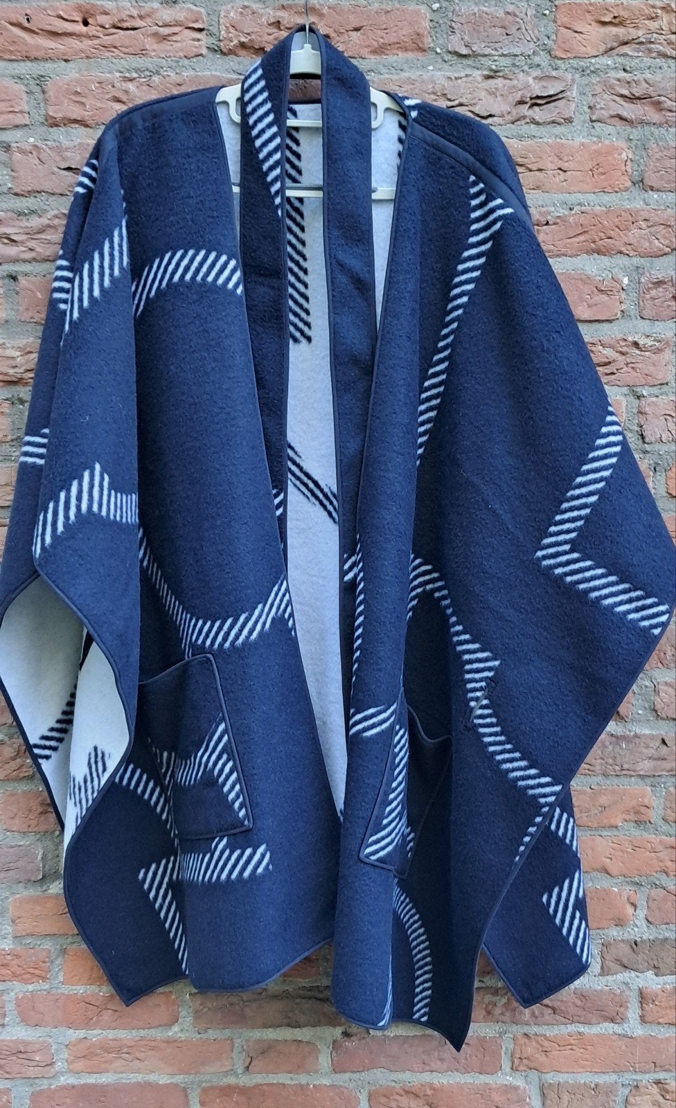 Basler Omkeerbare Poncho - Donkerblauw/Wit, Basler, Ophalen of Verzenden, Nieuw