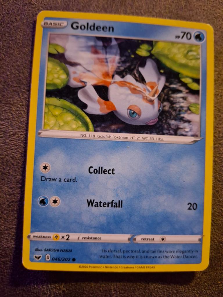Pokémon Kaart Goldeen 046/202, Hobby en Vrije tijd, Verzamelkaartspellen | Pokémon, Gebruikt, Losse kaart, Ophalen of Verzenden