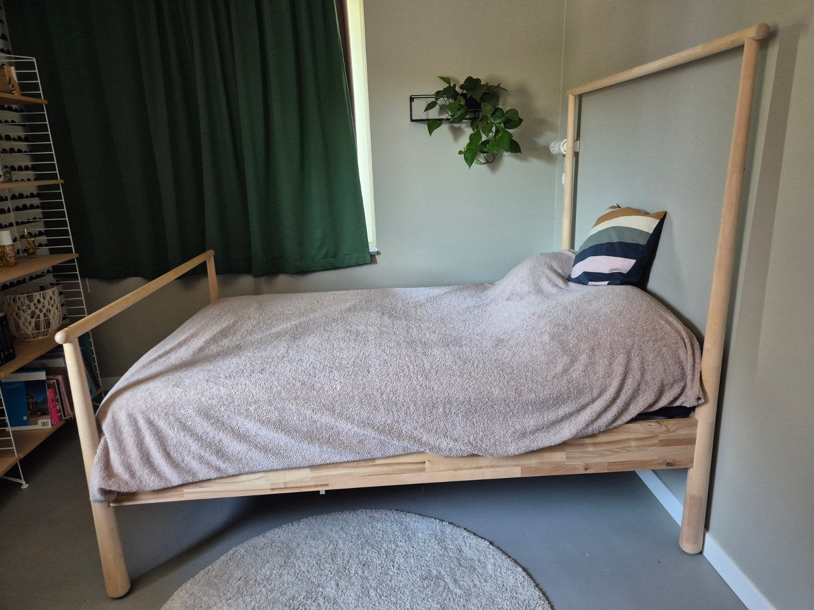 IKEA GJORA bedframe 140x200, Ophalen, Beige, Tweepersoons, 140 cm