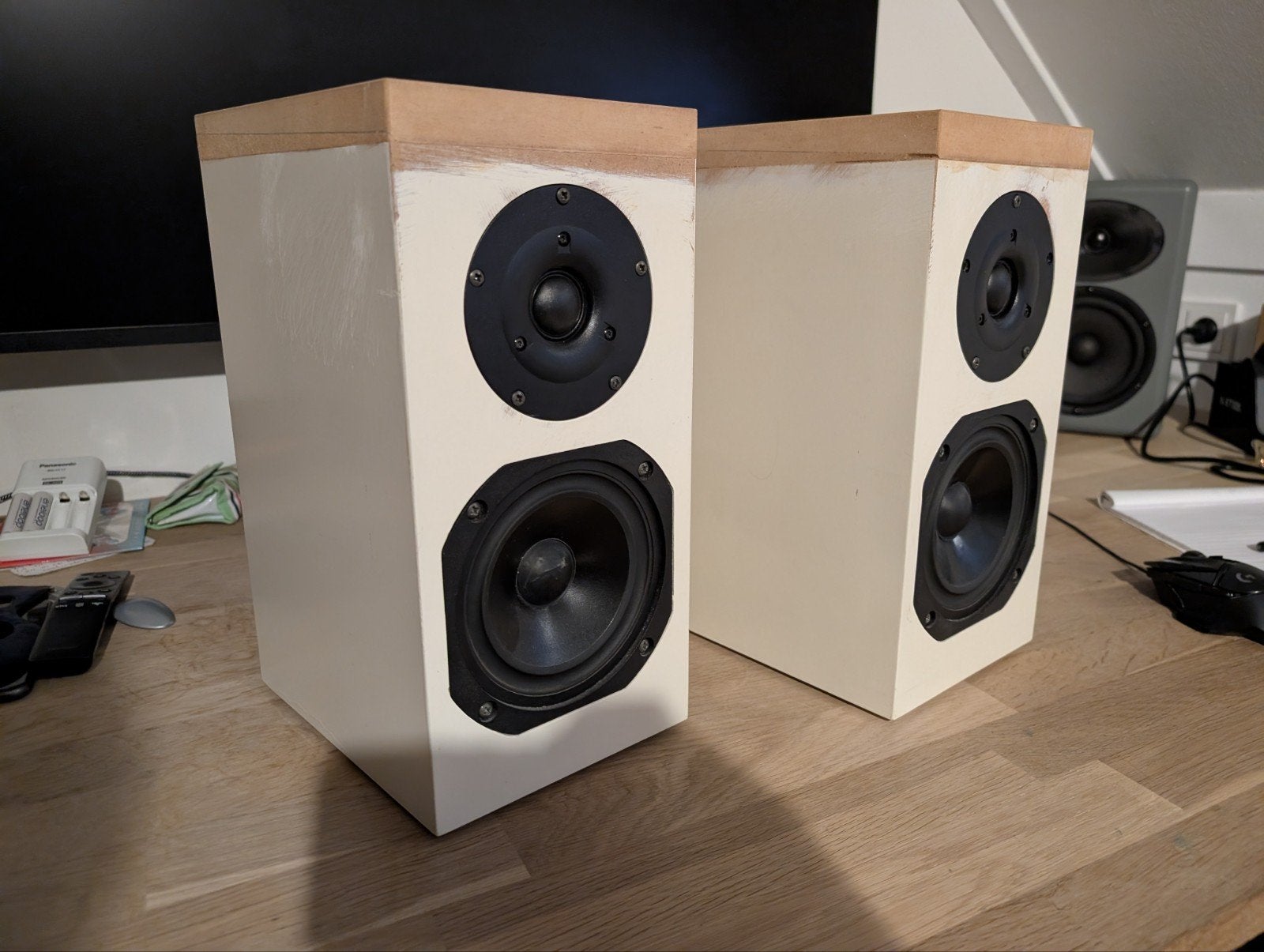 DIY speakers 2 weg basreflex, Audio, Tv en Foto, Gebruikt, 60 tot 120 watt, Basreflex, Boekenplank luidspreker