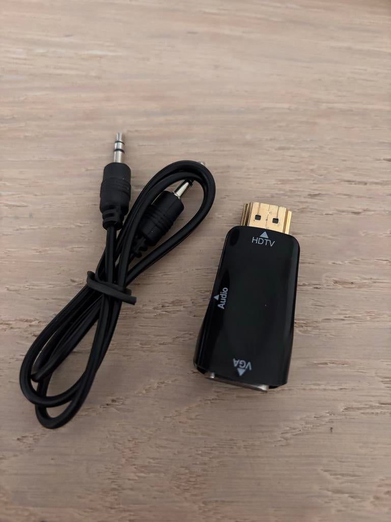 HDMI naar VGA Adapter met Audio Kabel, Ophalen, Nieuw