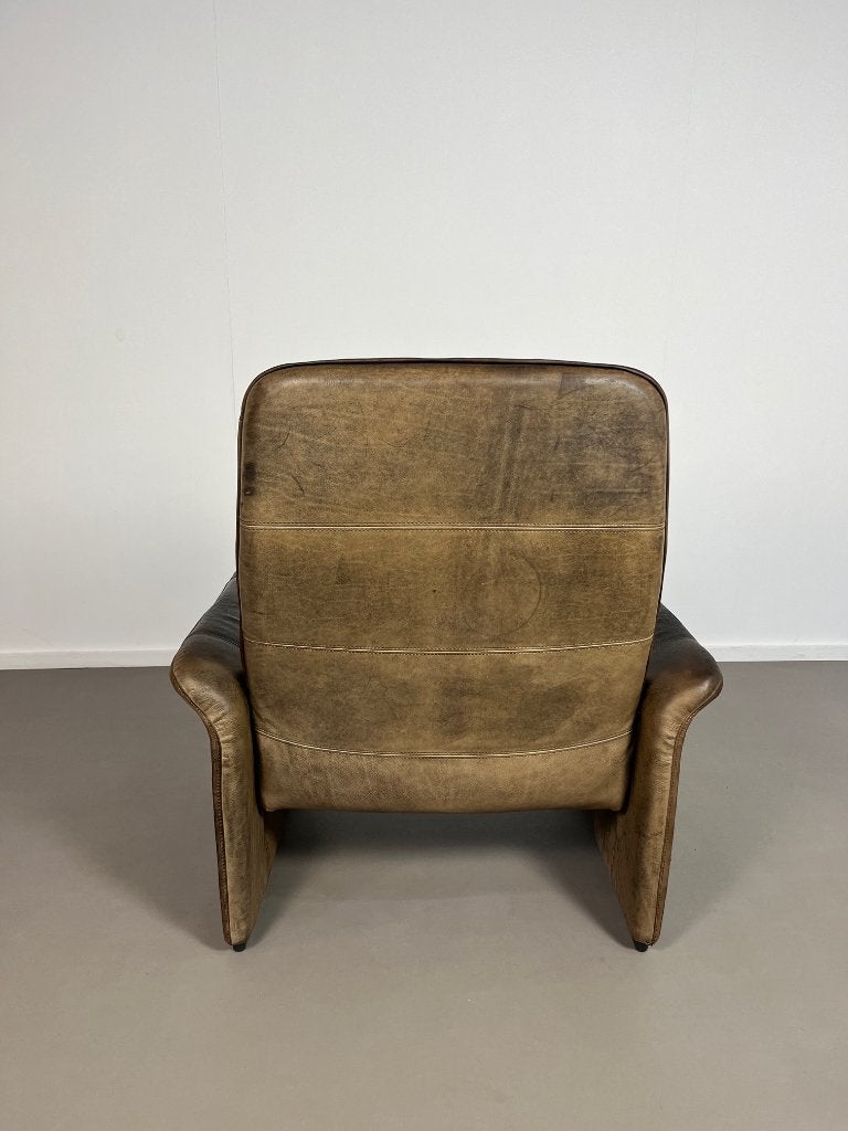 DS 50 fauteuil van buffelleer voor De Sede uit de jaren 70., Huis en Inrichting, Ophalen, Gebruikt, 75 tot 100 cm, 50 tot 75 cm
